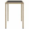 vidaXL Garden Table Beige PE rattan, powder-coated steel, tempered glass