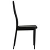 vidaXL Dining Chair Set of 4 Black Faux leather, wooden frame, steel legs