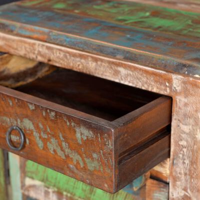 vidaXL End Table with 1 Drawer 1 Door Reclaimed Wood
