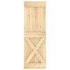 vidaXL Sliding Door with Hardware Set 27.6x82.7" Solid Wood Pine