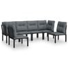 vidaXL Garden Lounge Set Black and Grey