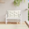 vidaXL Garden Bench Cushion Melange cream 100% polyester 39.4x19.7x2.8 in