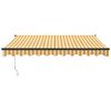 vidaXL Automatic Retractable Awning Yellow and White 9.8x8.2'