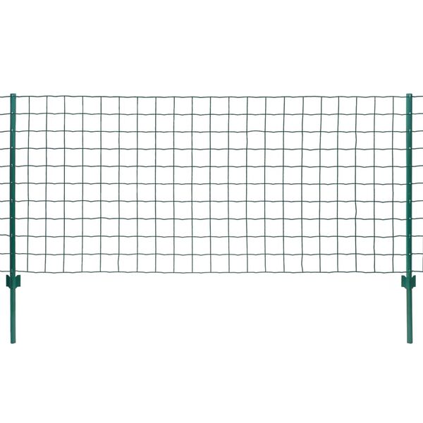 vidaXL Euro Fence Steel 65.6x4.9' Green