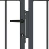 vidaXL Fence Gate with Spear Top Black 159.8"x 68.9" Powder-coated Steel