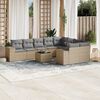 vidaXL Garden Sofa Set Beige, Light Gray