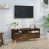 vidaXL TV Cabinet Smoked Oak Engineered wood, Eucalyptus wood