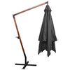 vidaXL Hanging Garden Parasol Anthracite Solid fir wood, bamboo, polyester