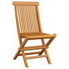 vidaXL Patio Chairs with Green Cushions 8 pcs Solid Teak Wood