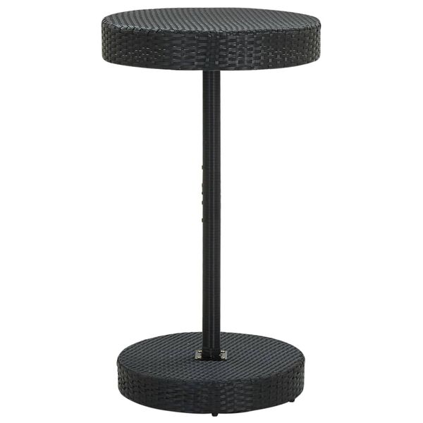vidaXL Garden Bar Set Black PE rattan, powder-coated steel
