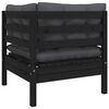 vidaXL Outdoor Corner Sofa Black, Anthracite