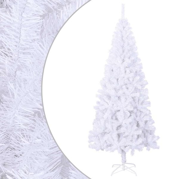 vidaXL Christmas Tree White PVC, Plastic Tall Artificial Christmas Tree