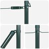 vidaXL Fence Post 7 pcs Green Steel