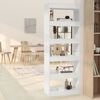 vidaXL Book Cabinet High gloss white Engineered wood Large Book Cabinet
