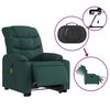 vidaXL Electric Stand Up Massage Recliner Chair Dark Green