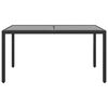 vidaXL Garden Dining Set Black Poly rattan Large UV-resistant materials