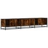 vidaXL TV Cabinet Smoked oak Engineered wood, Metal Large TV Cabinet