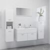 vidaXL Bathroom Furniture Set High gloss white Engineered wood, acrylic