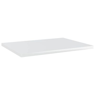 vidaXL Bookshelf Boards 8 pcs High Gloss White 15.7"x11.8"x0.6" Engineered Wood