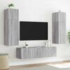 vidaXL TV Wall Cabinet Set of 2 Grey Sonoma Engineered Wood Medium