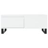 vidaXL Coffee Table White Engineered wood, metal Medium Coffee Table