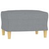 vidaXL Sofa Set Light Grey Polyester, Metal, Textilene, Plywood, Foam