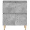 vidaXL Sideboard Concrete grey Engineered wood and eucalyptus wood Compact