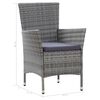 vidaXL Dining Set Grey and dark grey