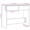 vidaXL Console Table Artisan oak Engineered wood Standard Console Table