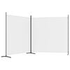 vidaXL 2-Panel Room Divider White 137"x70.9" Fabric