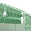 vidaXL Greenhouse Green PE mesh fabric, galvanized steel Large