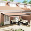 vidaXL Retractable Awning Multicolour 196.85" x 118.11" Fabric, Metal
