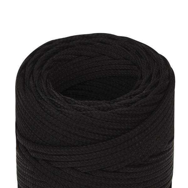 vidaXL Work Rope Black 0.08 " 164.0 ' Polyester