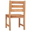 vidaXL Garden Chair Set of 6 Natural Teak Solid Teak Wood Standard