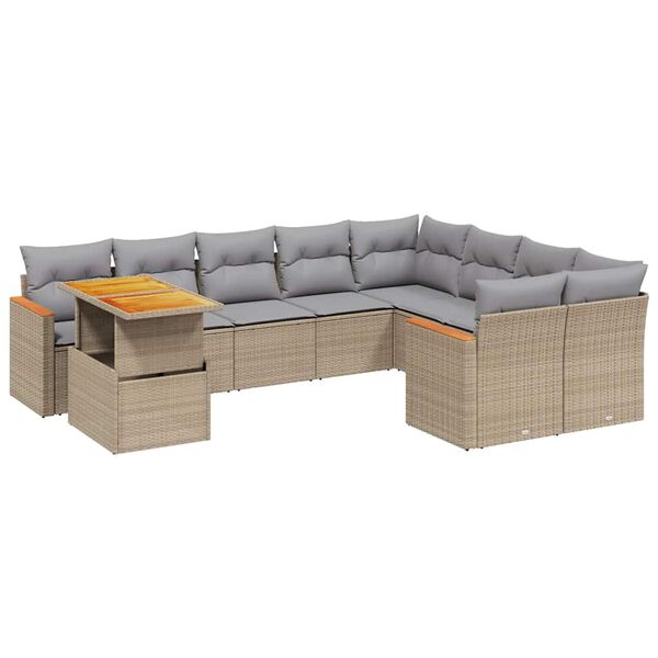 vidaXL Garden Sofa Set Beige