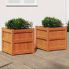 vidaXL Garden Planter Set of 2 Wax Brown Solid Pine Wood