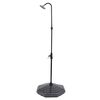 vidaXL Solar Shower Black Aluminum Standard Height-Adjustable