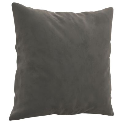 vidaXL Throw Pillows 2 pcs Dark Gray 15.7"x15.7" Velvet