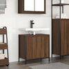 vidaXL Bathroom Basin Cabinet Brown Oak Engineered wood, steel Medium