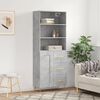 vidaXL Highboard Concrete grey Engineered wood, metal One Size Highboard