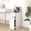 vidaXL Apothecary Cabinet High gloss white Engineered wood Compact