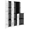 vidaXL Storage Cabinet Black Polypropylene (PP) and Steel Large Modular