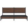 vidaXL Bed Frame Brown oak Steel, engineered wood Super King Bed Frame