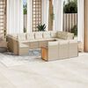 vidaXL Garden Sofa Set Beige, Cream white