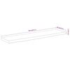 vidaXL Wall Shelf Natural wood Solid acacia wood 31.5 x 7.9 x 1.0 in