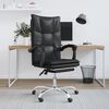 vidaXL Reclining Office Chair Black Faux leather, Metal, Plywood Standard
