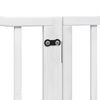 vidaXL Dog Gate Set of 10 White Poplar Wood Large Foldable Dog Gate