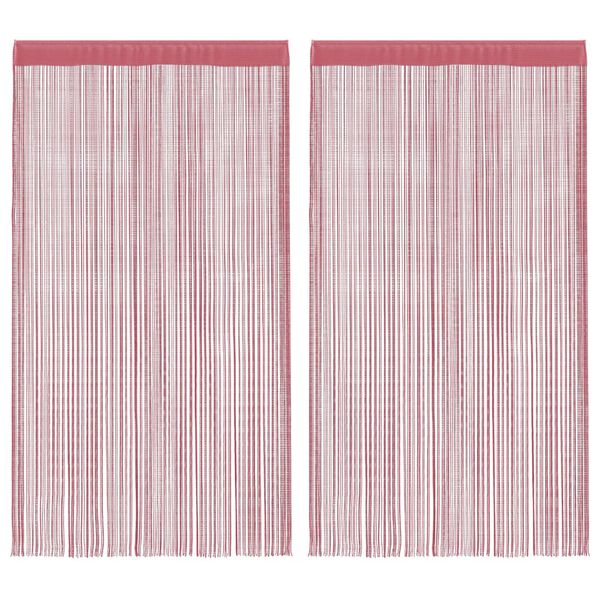 vidaXL String Curtains 2 pcs Pink 39.4x98.4"