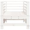 vidaXL Garden Chair White Solid pine wood, Plywood Medium Modular