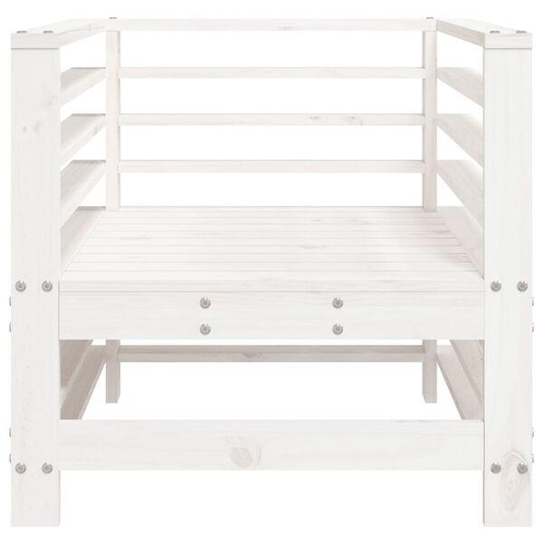 vidaXL Garden Chair White Solid pine wood, Plywood Medium Modular